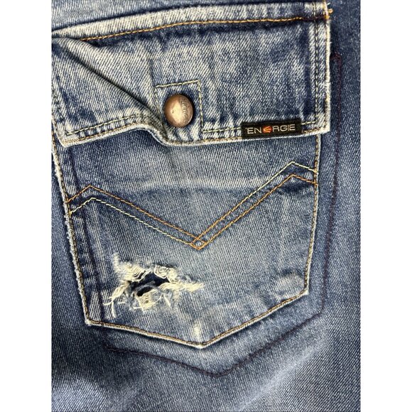 Energie Jean’session Worn Out & D-Stressed Kirk Mens 33 X 34 Straight Leg Jeans - Picture 8 of 10